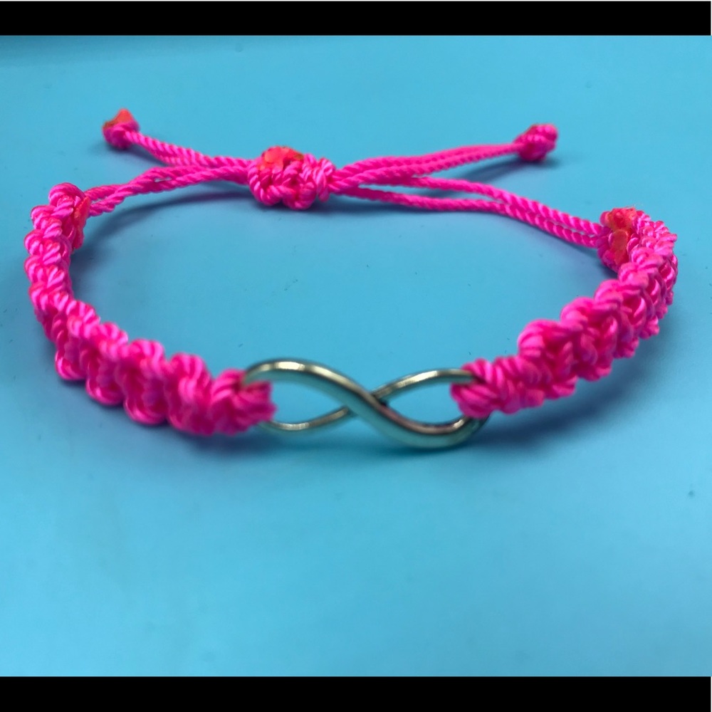 Infinity Pink Knotted Friendship Bracelet